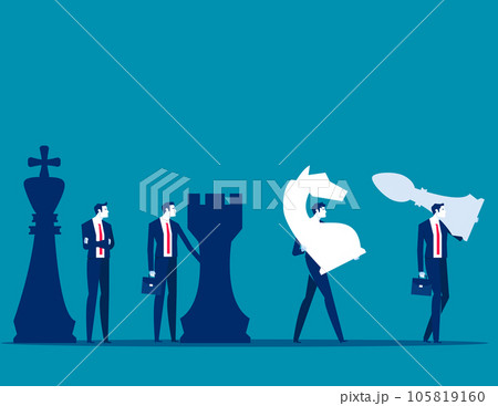 Business superiority planning and tactics. Business strategic vector illustration Business superiority planning and tactics. Business strategic vector illustration 105819160