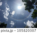 Photo of the sun halo at noon It is a natural phenomenon that occurs before the rains in the rainy season. 105820307