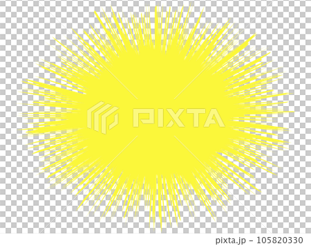 Easy-to-use cartoon speech bubble background / yellow 105820330