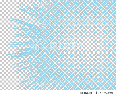 Dot pattern concentration line background frame / light blue Dot pattern concentration line background frame / light blue 105820366