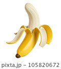 banana isolated. 3D render illustration 105820672