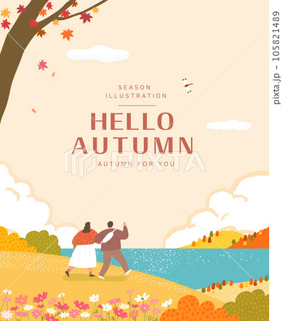 autumn sentimental frame illustration. Web-Banner 105821489