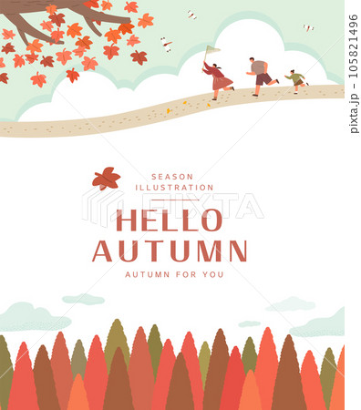 autumn sentimental frame illustration. Web-Banner 105821496