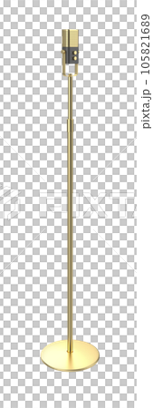 Gold microphone on stand 105821689