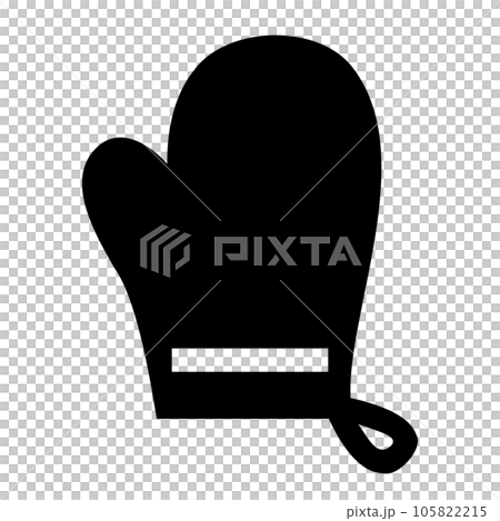 代表菜餚、手套和隔熱墊的填充風格圖標 105822215
