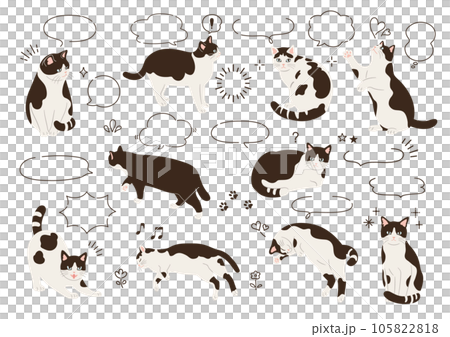 貓和手繪語音氣泡集 105822818