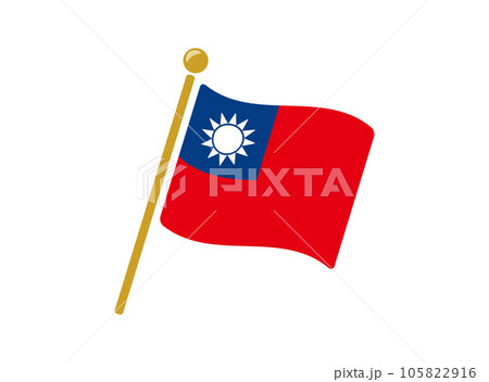 台湾の国旗アイコン ベクターイラスト 105822916
