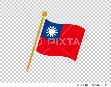 台灣國旗圖標矢量圖解 105822916