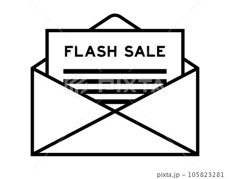 Envelope and letter sign with word flash sale as the headline Envelope and letter sign with word flash sale as the headline 105823281