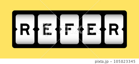 Black color in word refer on slot banner with yellow color background 105823345