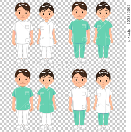 微笑的護士插畫素材 105823863