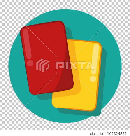 yellow card and red card - Stock Illustration [105824821] - PIXTA