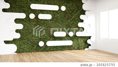 Empty room japanese minimalist room interior. 105825735