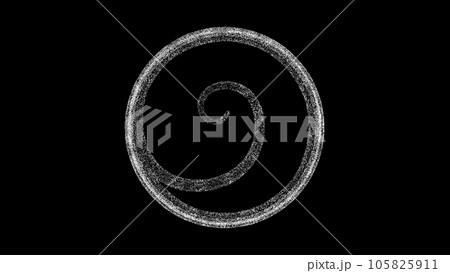 Round abstract decoration. Wireframe low poly mesh. 3D Rendering Round abstract decoration. Wireframe low poly mesh. 3D Rendering 105825911