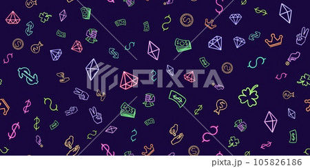Neon Finance Seamless Pattern, glowing desktop icon, neon sticker, neon figure, glowing figure, neon geometrical figures Neon Finance Seamless Pattern, glowing desktop icon, neon sticker, neon figure, glowing figure, neon geometrical figures 105826186