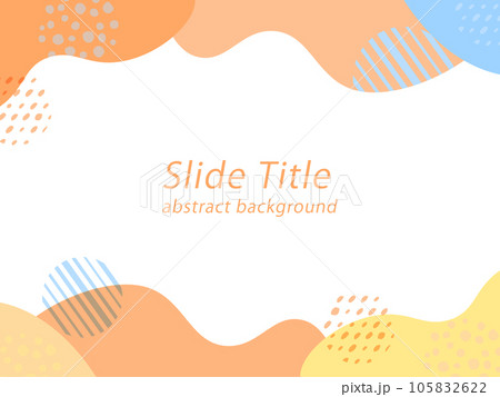 流体シェイプの抽象的なバックグラウンドデザイン・ライトブルーとライトオレンジ 105832622