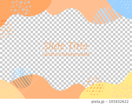 流体シェイプの抽象的なバックグラウンドデザイン・ライトブルーとライトオレンジ 105832622