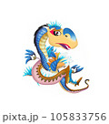 カラフルな子供の龍 105833756