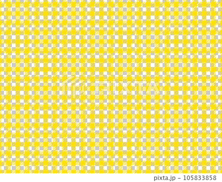 Yellow gingham check pattern that can be used for backgrounds, wallpaper, wrapping paper, etc. 105833858