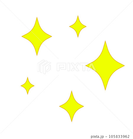 キンキラキラでピカピカの輝きのイラスト キンキラキラでピカピカの輝きのイラスト 105833962