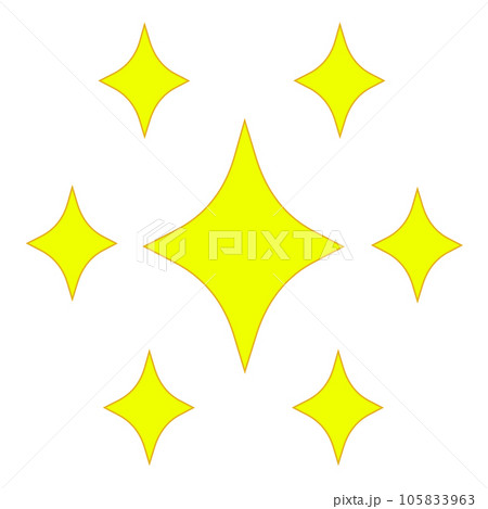 キンキラキラでピカピカの輝きイラスト 105833963