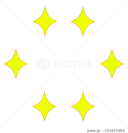 キンキラキラでピカピカの輝きイラスト 105833964