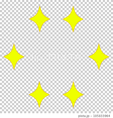 キンキラキラでピカピカの輝きイラスト 105833964