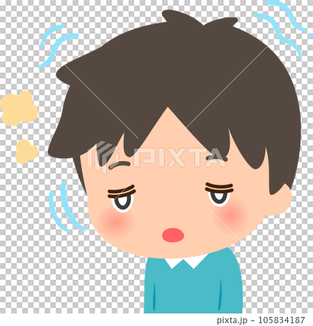 Dozing man, drowsy 105834187