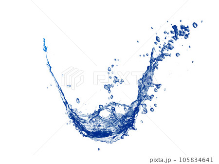 青い水しぶきのイラスト 105834641