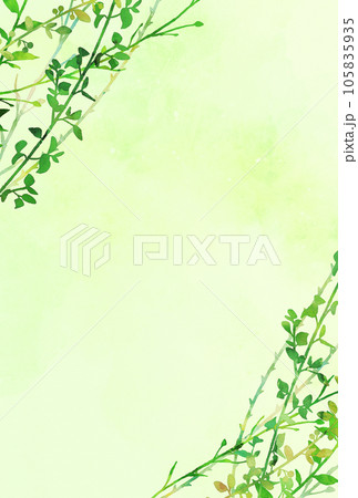 背景素材_水彩_植物 105835935