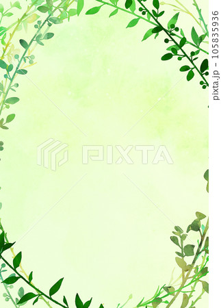 背景素材_水彩_植物 105835936