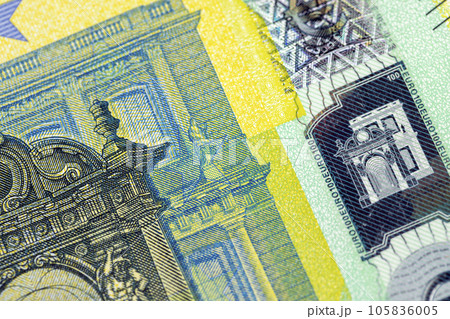 details of the one hundred euro European banknote European Union 105836005
