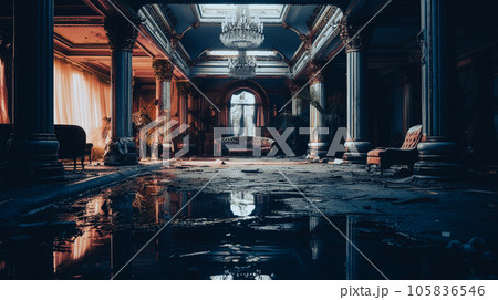 ホラーテイストの廃ホテル ホラーテイストの廃ホテル 105836546