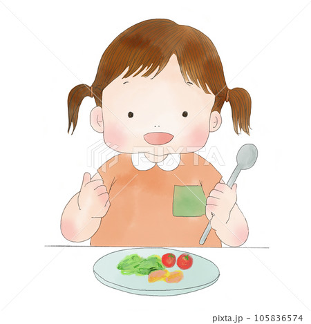 食事をする女の子 105836574