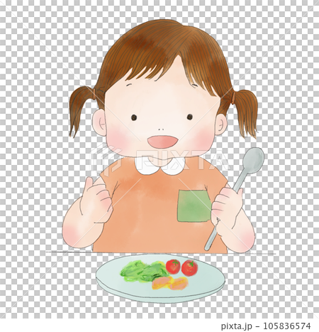 食事をする女の子 105836574