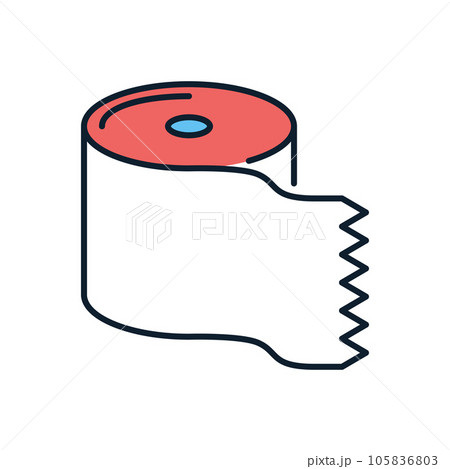 Toilet paper related vector icon. 105836803