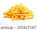 French Fries On Isolated White Background 105837167