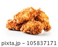 Fried Chicken On Isolated White Background 105837171