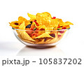 Nachos Mexican Food On Isolated White Background 105837202