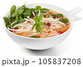 Pho (Vietnamese noodle soup) On Isolated White Background 105837208