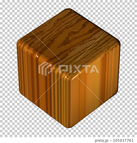 Three-dimensional (3D) "1Cube/one cube" wood grain, wooden Three-dimensional (3D) "1Cube/one cube" wood grain, wooden 105837761