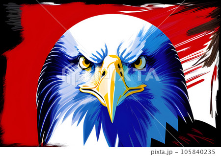 the eagle with USA flags 105840235