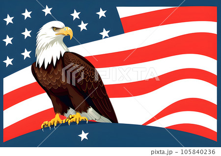 the eagle with USA flags 105840236