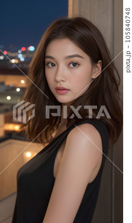 夜景とAI美女 105840748