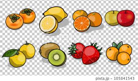 冬の果物のイラスト素材 105841543