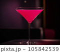 pink martini cocktail in the glass on dark background 105842539