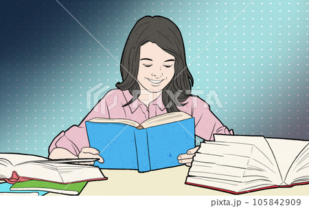 student reading a book in the classroom student reading a book in the classroom 105842909