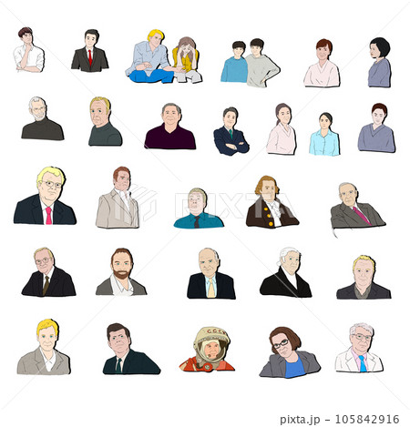 Realistic character illustrations that can be used in a variety of business situations 02 105842916