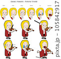 Cute classical composer, performer illustration - Antonio Lucio Vivaldi 105842917