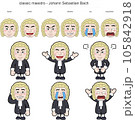 Cute classical composer, performer illustration - Johann Sebastian Bach 105842918